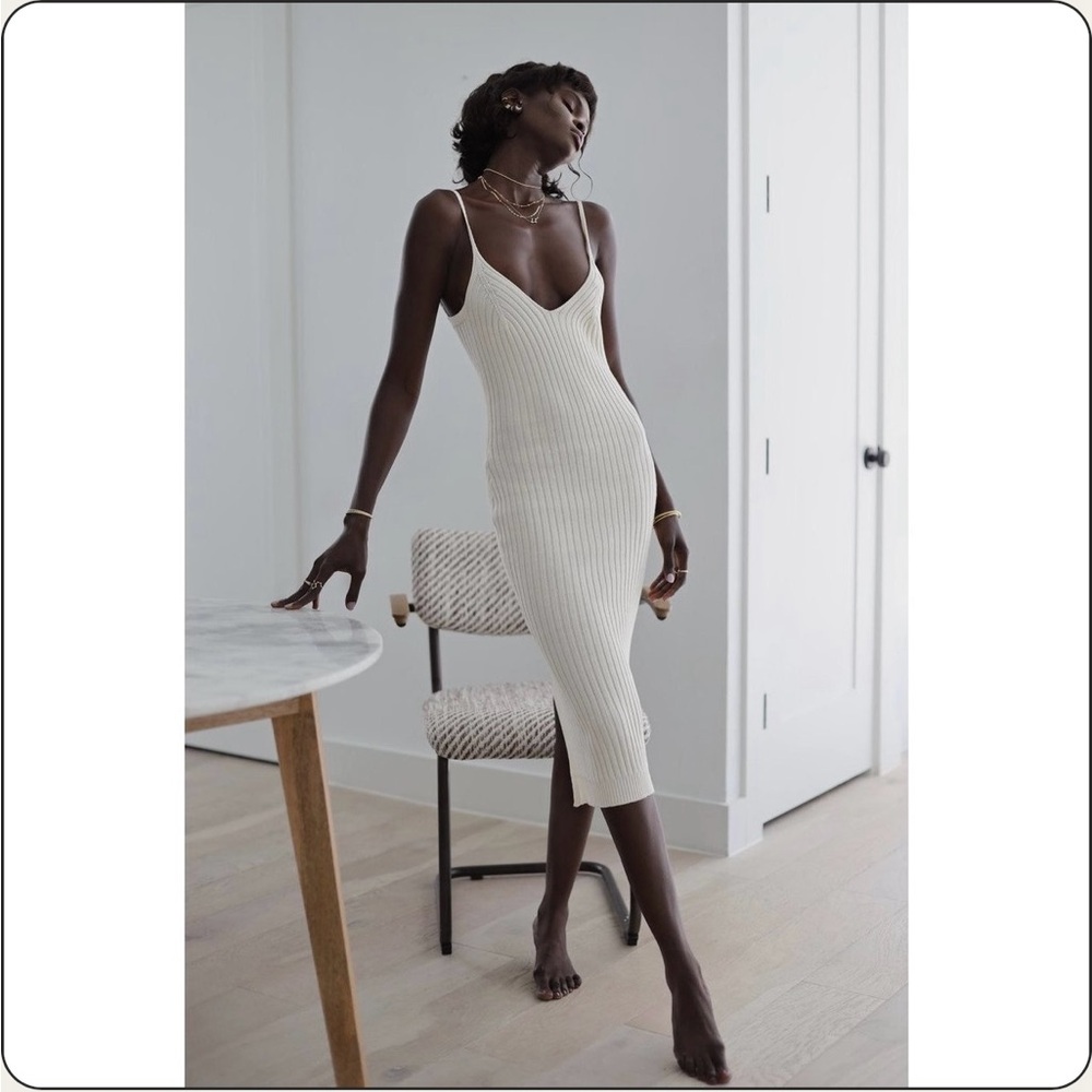 TROIS Sims Dress in Bone Size 0